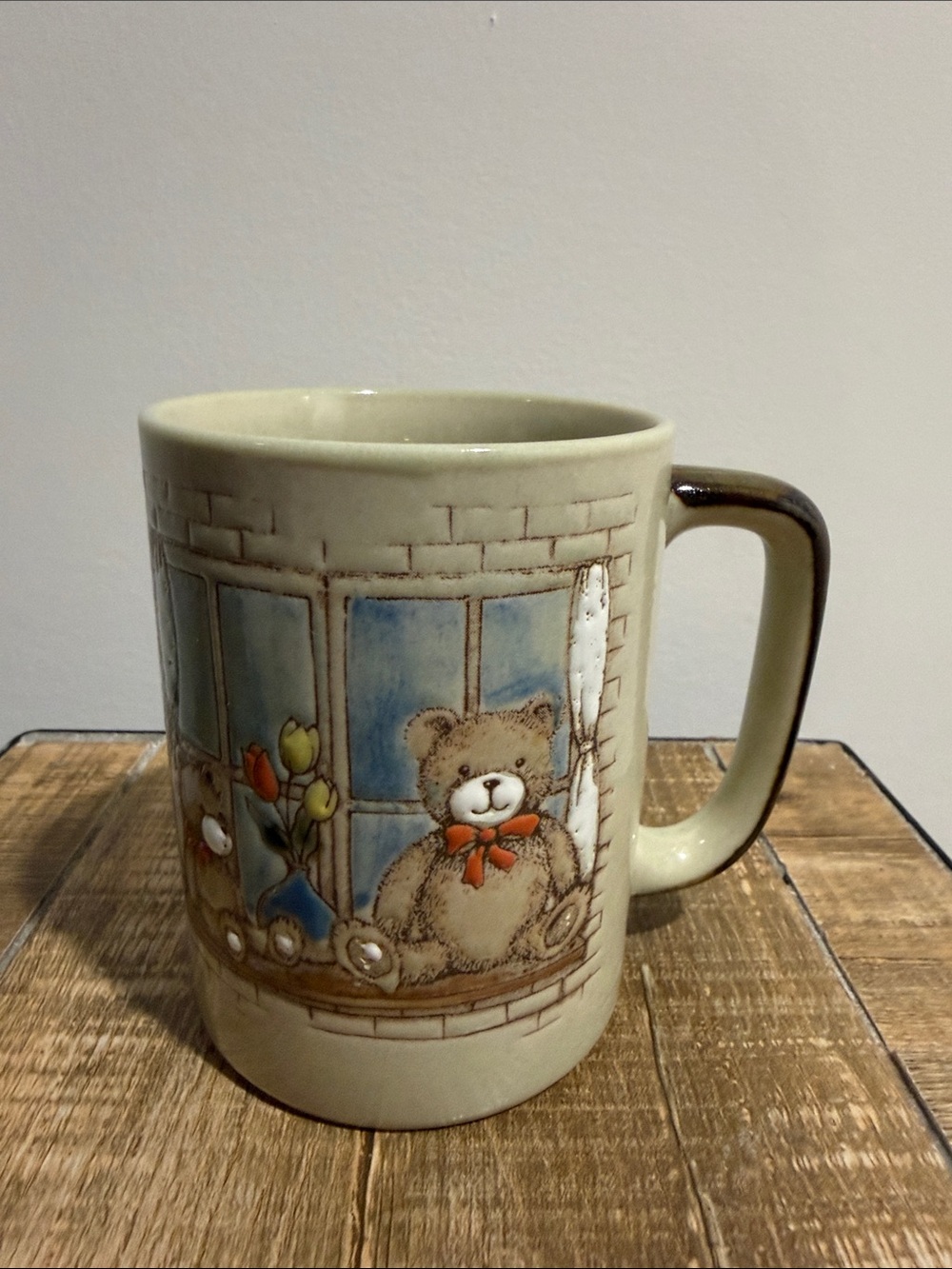 Vintage 70s/80s Otagiri Japanese Embossed Teddy Bear Mug